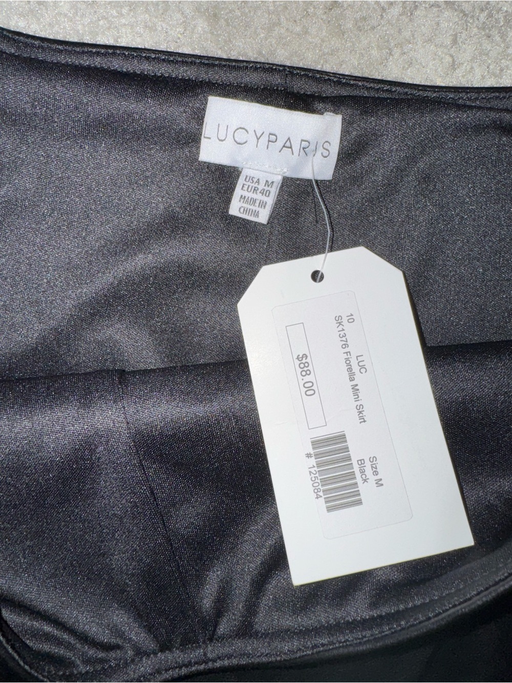 Lucy Paris Fiorella Faux Leather Wrapped Skirt black, size M - Picture 3 of 8